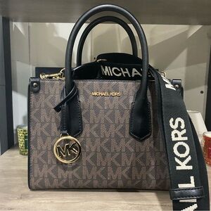 Michael Kors Black and Brown Satchel